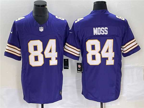 Mens Minnesota Vikings #84 Randy Moss Purple 2023 F.U.S.E. Vapor Untouchable Limited Stitched Jersey
